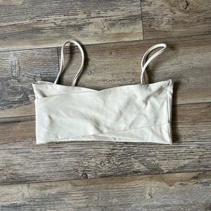 Live the Process Cream Sports Bra